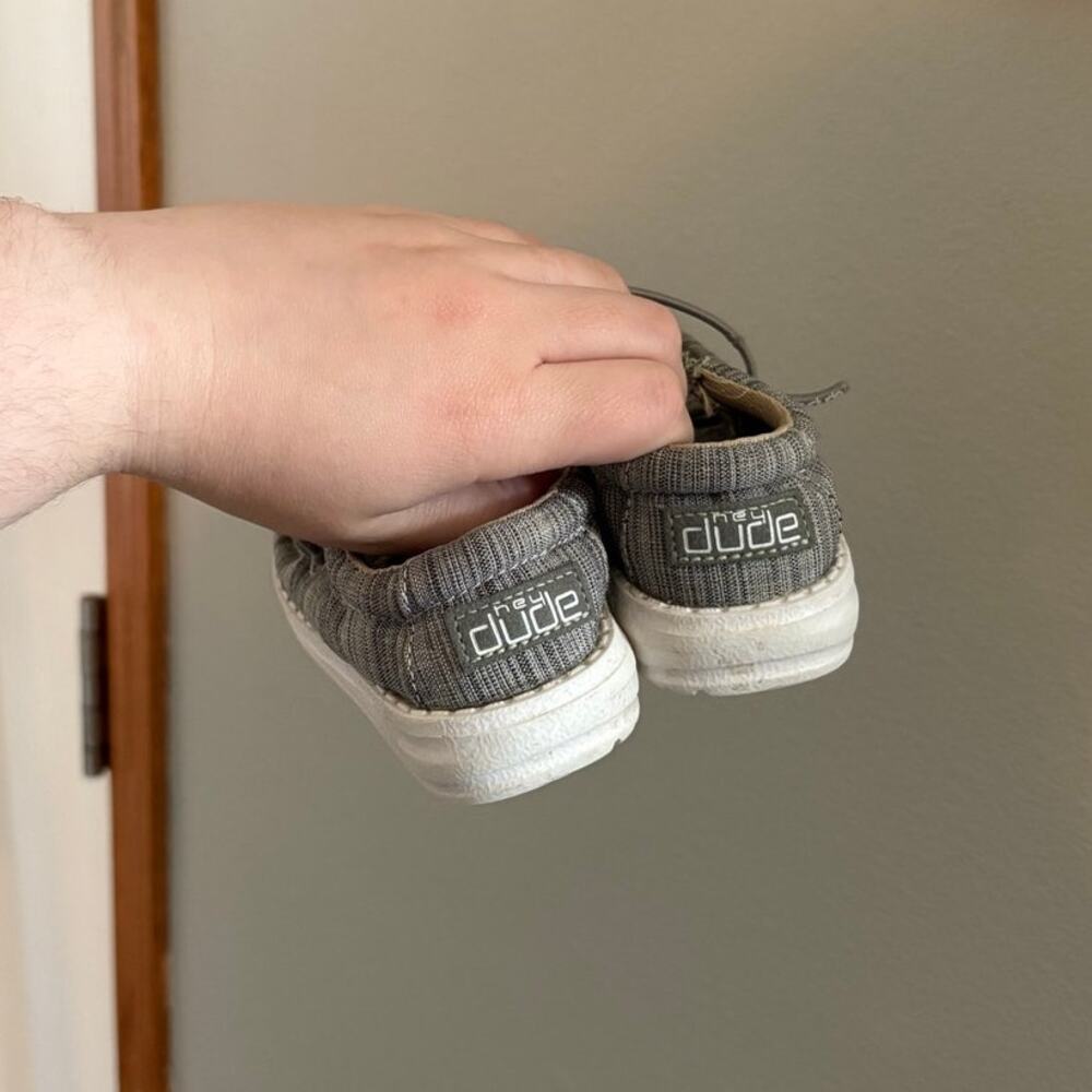 Toddler Gray Hey Dudes Shoes Size 6
